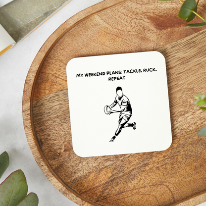 Rugby Coaster, Rugby Player Gift, Funny Rugby gift, Funny Gift, Sport Lover