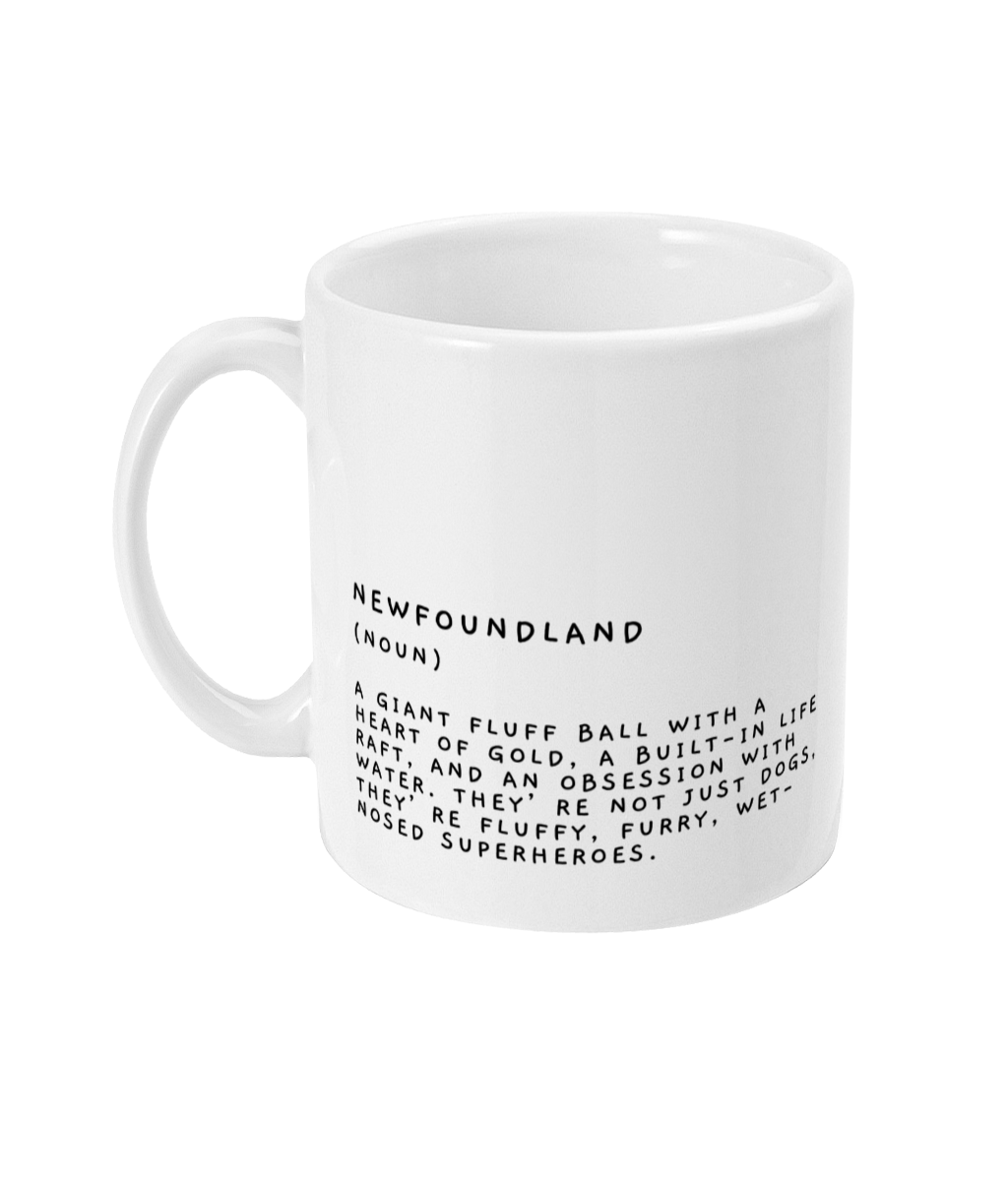 Newfoundland Mug, Newfoundland Gift, Dog Mug, Dog Lover Gift, Dog Owner Gift - Peach and Pine